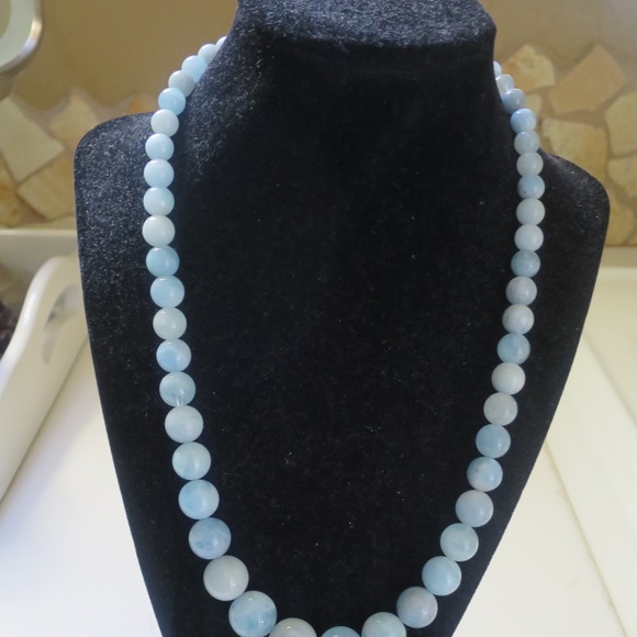 Stunning! Jay King Dtr MINE FINDS  Natural Blue Lace Agate Beads Necklace Nice!! - Picture 4 of 4